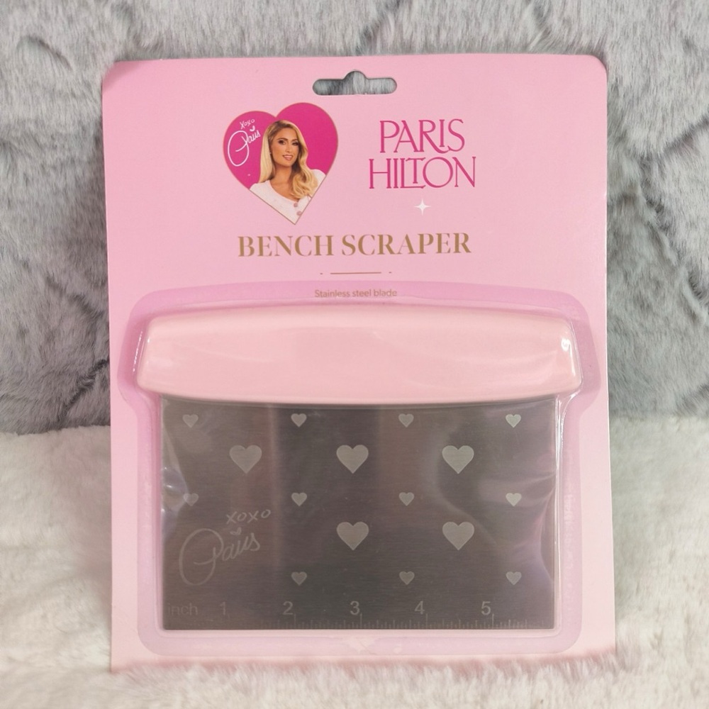 Paris Hilton Pink Hearts Bench Scrapper